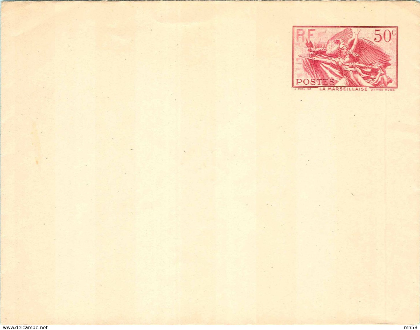 Entier FRANCE - Enveloppe Commémo Neuf ** - 50c Marseillaise De Rude - Standard Covers & Stamped On Demand (before 1995)