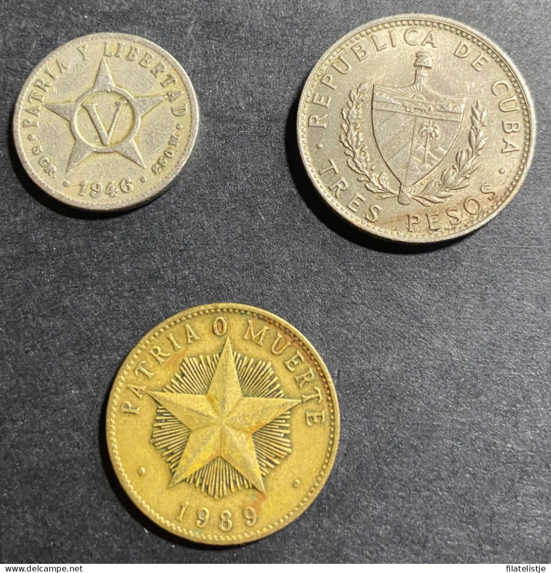 Cuba Lot Van 3 Munten - Cuba