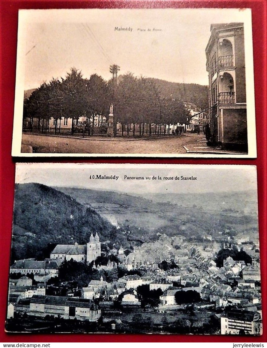 MALMEDY  - Lot De 5 Cartes : Vue Générale, Pouhon Des ïles, Place De Rome, Panorama, Le Calvaire - Malmedy