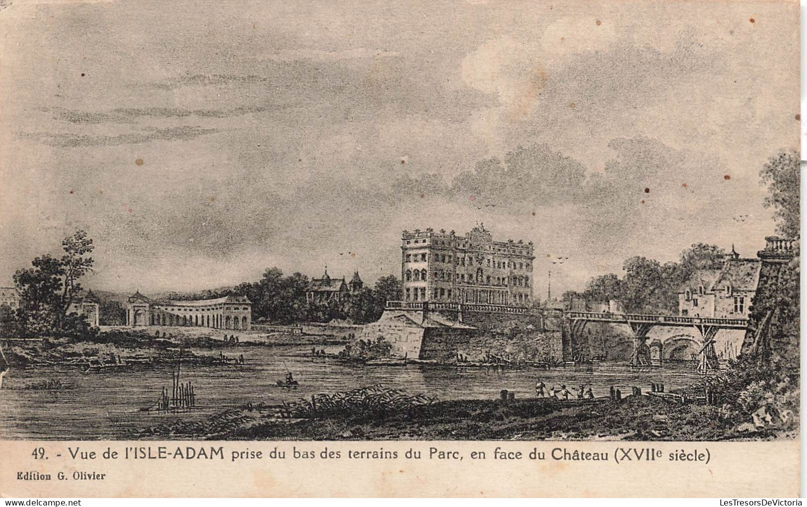 FRANCE - Vue De L'Isle Adam Prise Du Bas Des Terrains Du Parc En Face Du Château (XVIIè Siècle) - Carte Postale Ancienne - L'Isle Adam