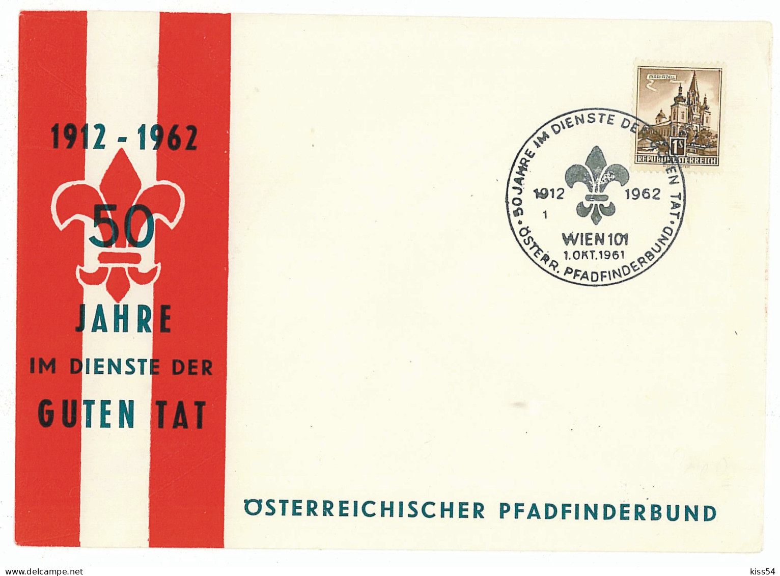 SC 73 - 360 AUSTRIA, Scout - Cover - Used - 1962 - Covers & Documents