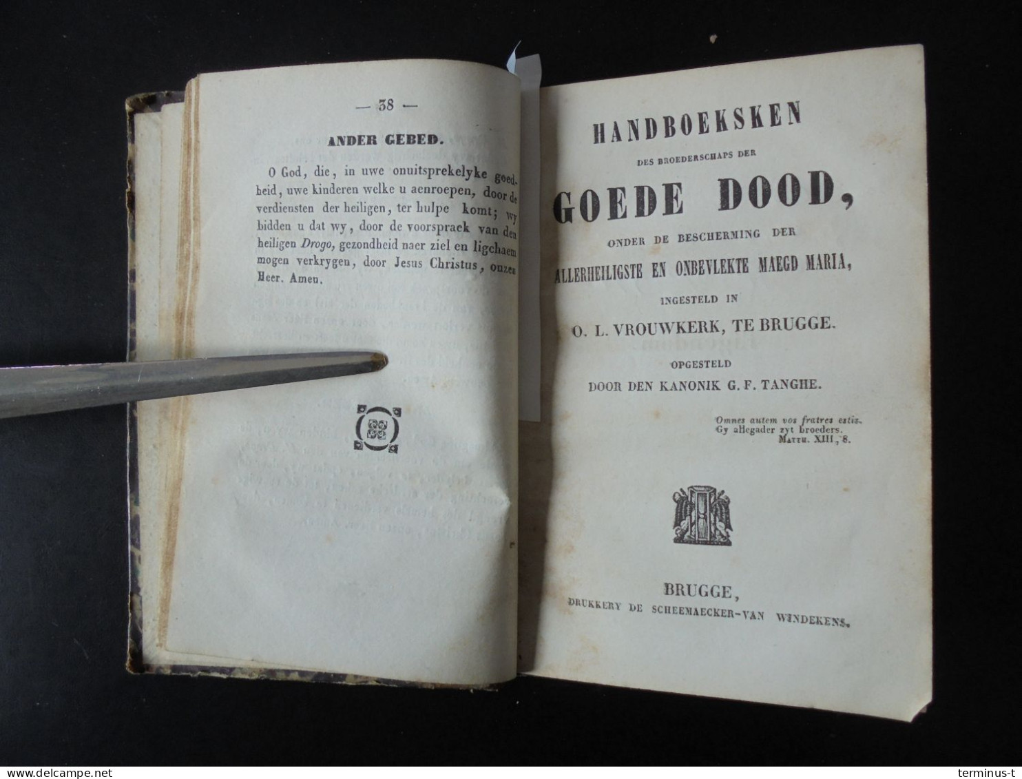 G.F. TANGHE. Convoluut Van Drie Boekjes. 1859/1860. - Antiguos