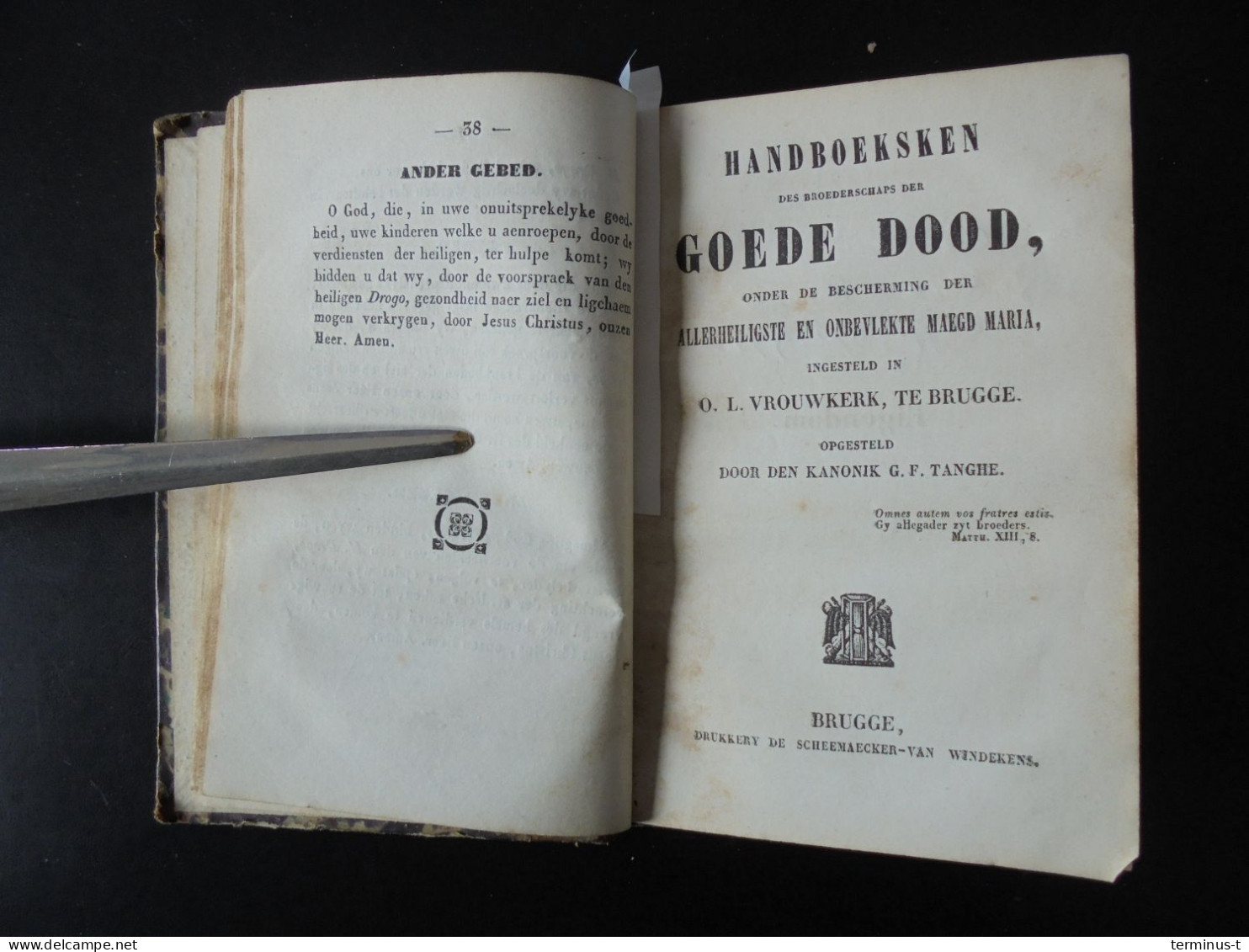 G.F. TANGHE. Convoluut Van Drie Boekjes. 1859/1860. - Antique