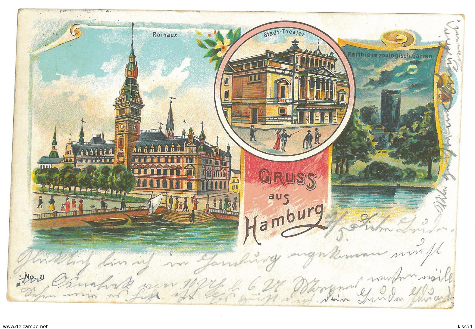 GER 30 - 16932 HAMBURG, Litho, Germany - Old Postcard - Used - 1901 - Harburg