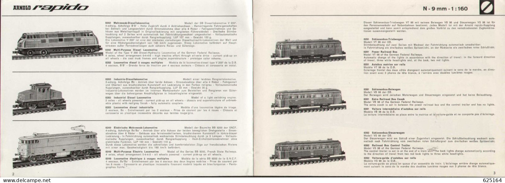 Catalogue ARNOLD RAPIDO Neuheiten 1966 Spur N = 9 Mm Maßstab 1/160 - En Allemand, Français Et Anglais - Tedesco