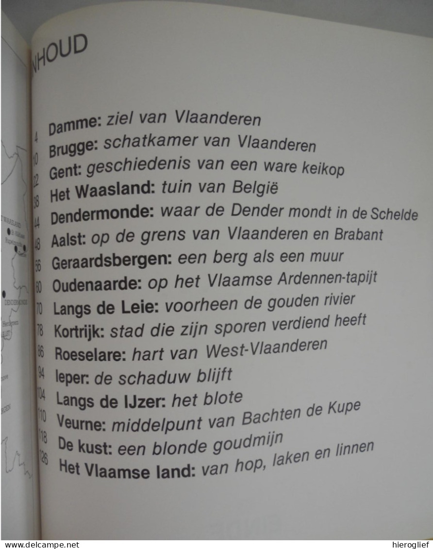 Oost- En West-Vlaanderen - Spiegel Van Steden Dorpen En Landschappen Door Fr. Vandenbergh 1983 Ijzer Leie Gent Brugge - Historia