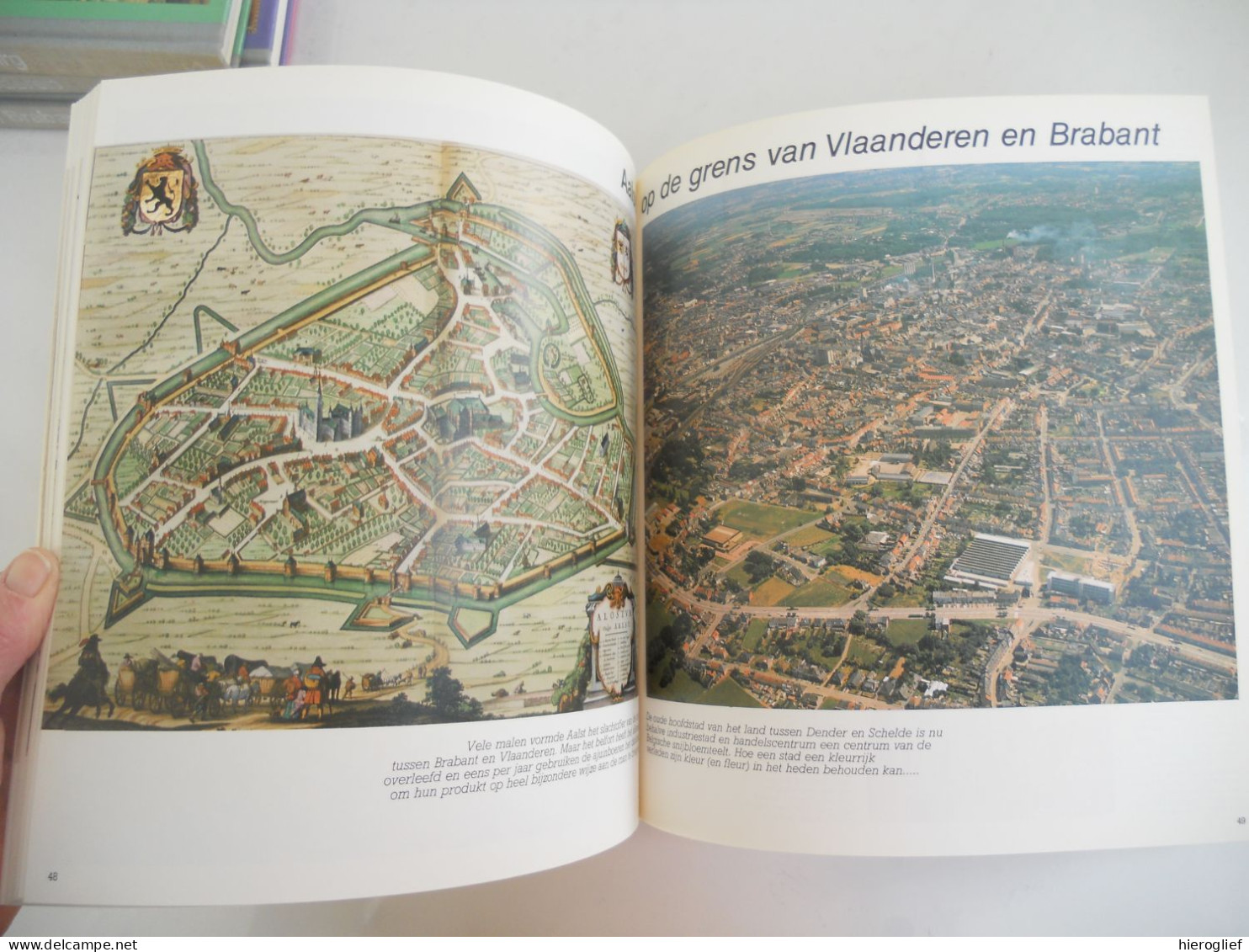 Oost- en West-Vlaanderen - Spiegel van steden dorpen en landschappen door Fr. Vandenbergh 1983 ijzer leie gent brugge