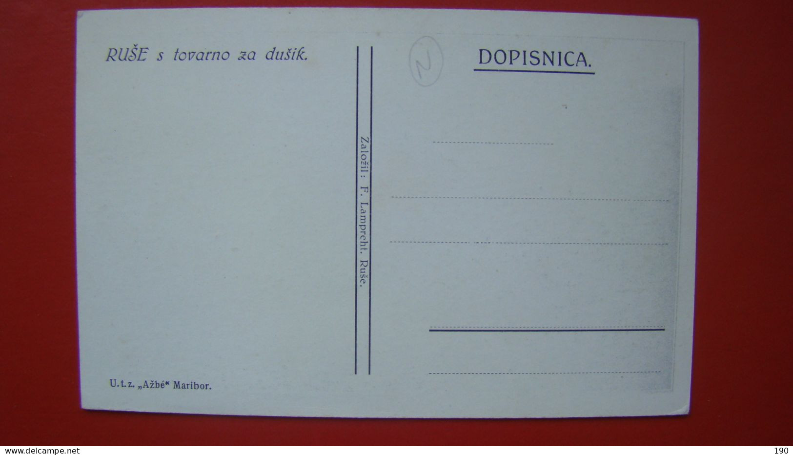 Ruse S Tovarno Za Dusik. (Zal.F.Lampreht.Ruse) - Slovenia