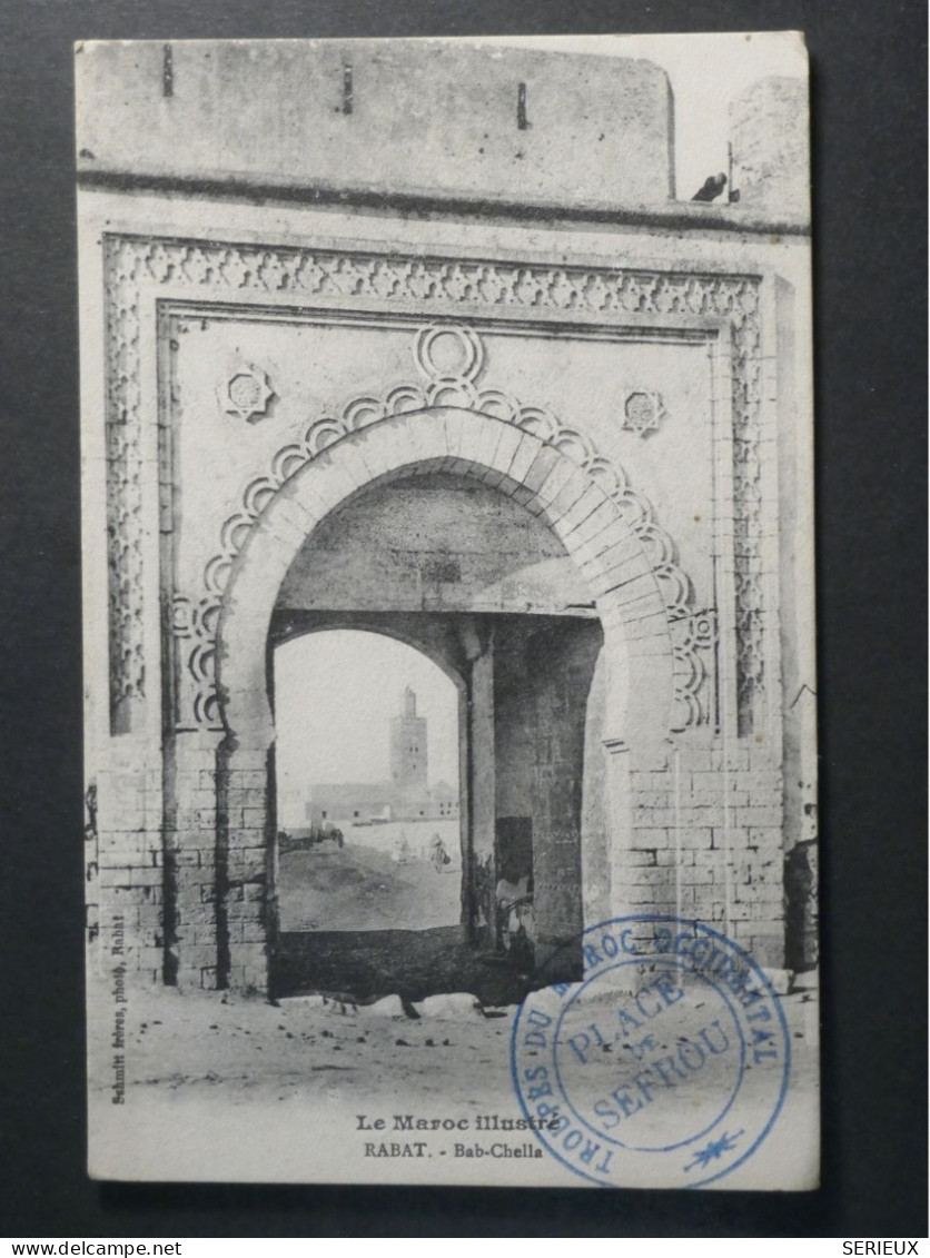 DM 9  CAMPAGNE DU MAROC OCC.SEFROU  BELLE CARTE   1918 RABAT BAB CHELLA  +AFF. INTERESSANT+++ - Briefe U. Dokumente