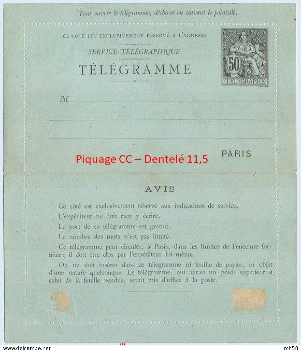 Entier FRANCE - Carte-lettre Pneumatique Neuf ** - 50c Chaplain Noir - Pneumatici