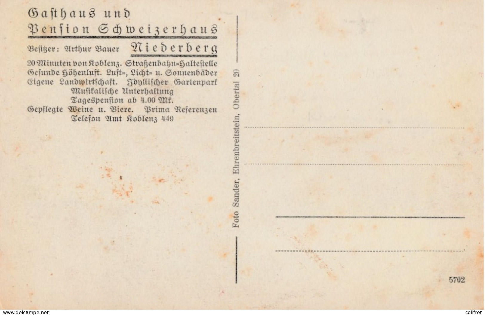 Rhénanie Du Nord  -  Erftstadt  -  Niederberg  -  Gasthof Und Pension - Erftstadt