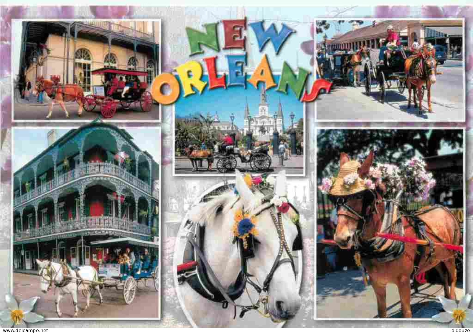 Etats Unis - New Orleans - Buggy Ride - Multivues - Chevaux - Etat De Louisiane - Louisiana State - CPM - Carte Neuve -  - New Orleans