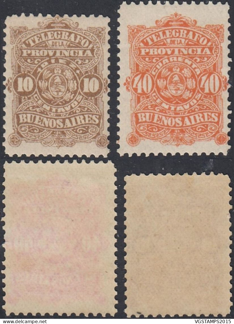 Argentine 1888 - Timbres Neufs Avec Charnière. Yvert Télégraphe  Nr.: 3/4......... (EB) DC-12543 - Telegraph