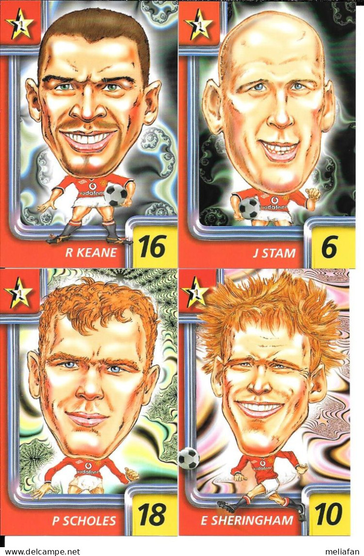 AH19 - RUGLYS CARDS - MANCHESTER UTD - KEANE STAM SCHOLES SHERINGHAM BUTT YORKE JOHNSEN SOLSKJAER - Trading-Karten