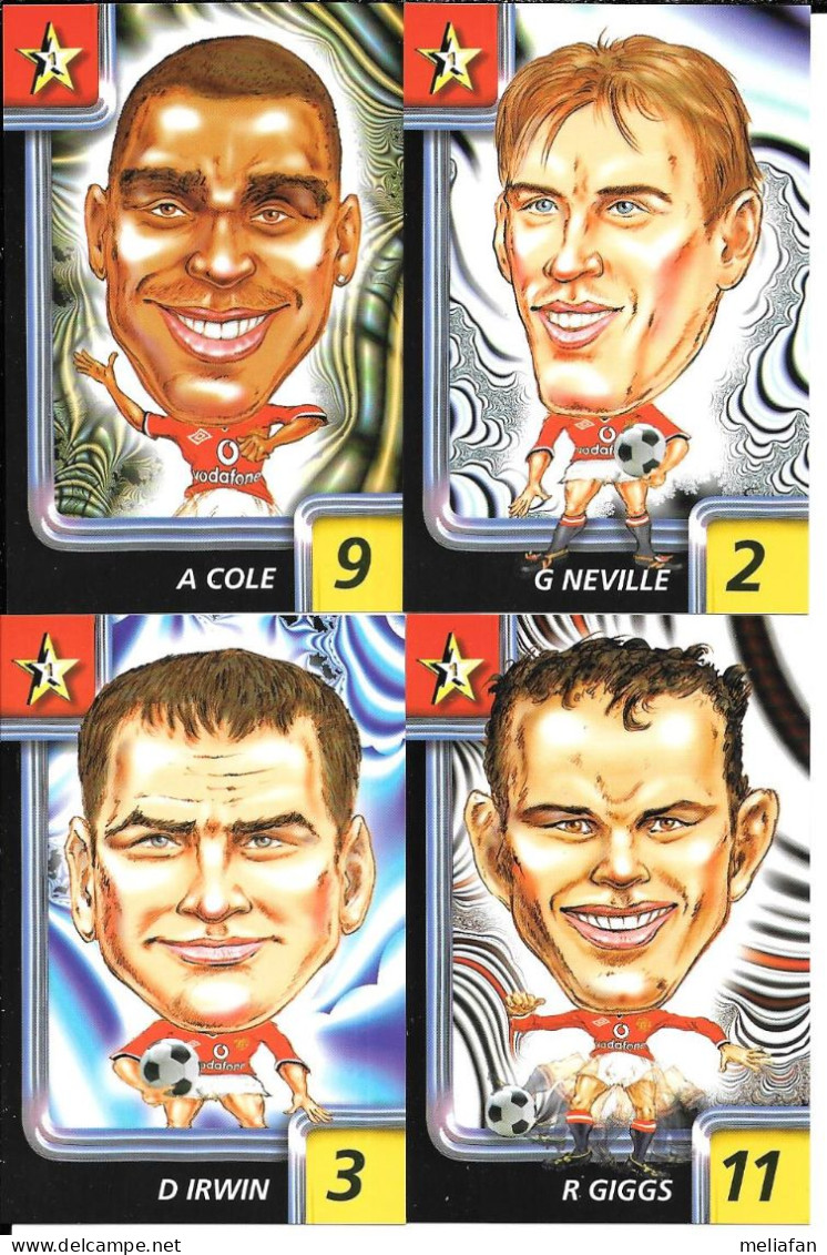 AH18 - RUGLYS CARDS  - MANCHESTER UNITED - COLE GIGGS NEVILLE IRWIN BARTHEZ BOSNICH VAN DER GOUW ALEX FERGUSON - Trading-Karten