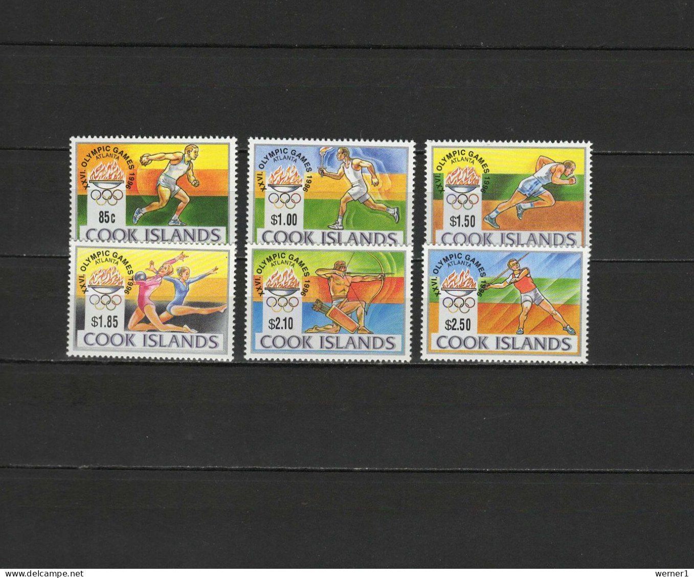 Cook Islands 1996 Olympic Games Atlanta, Set Of 6 MNH - Estate 1996: Atlanta