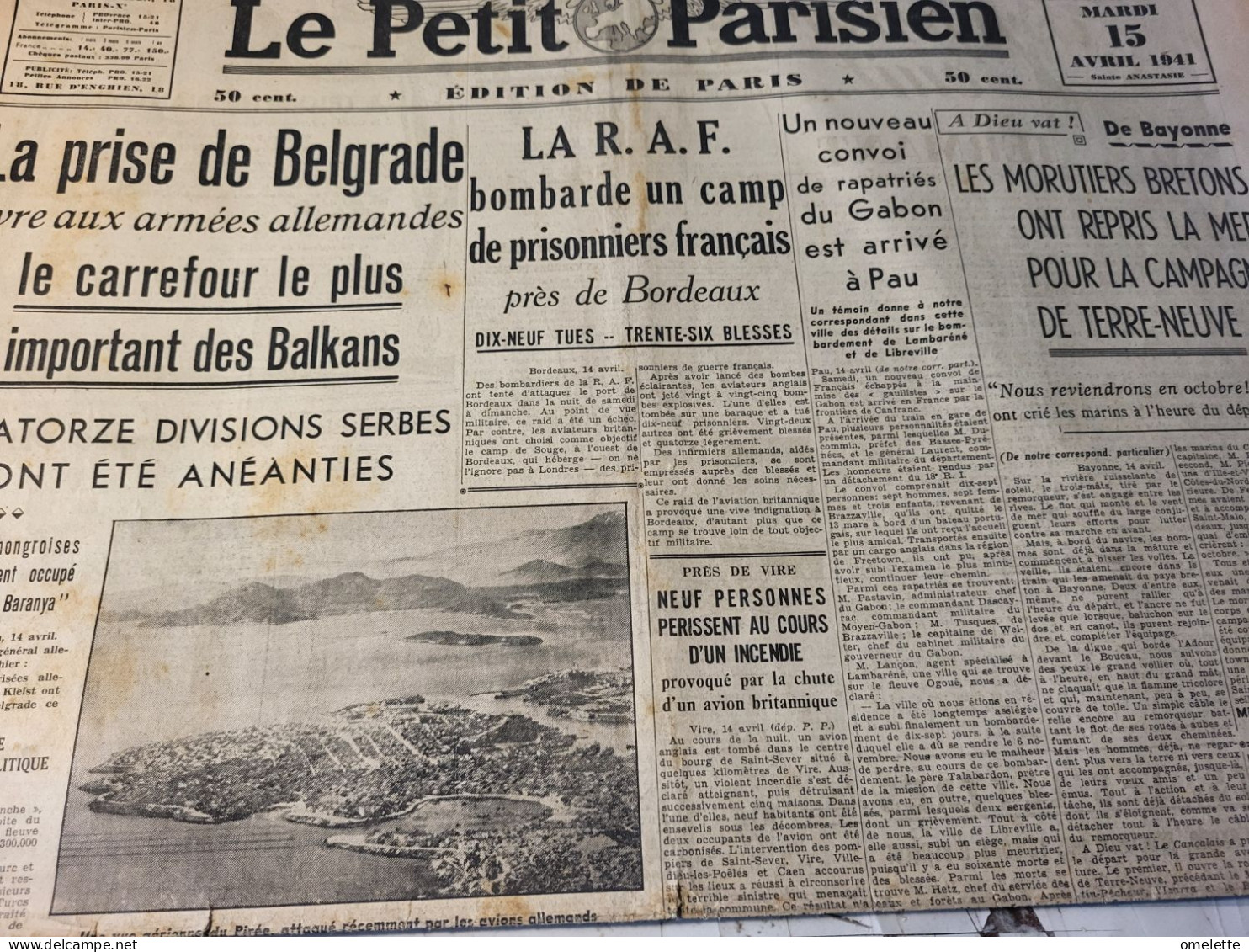 PRISE DE BELGRADE SERBES ANEANTIS /APPROVISIONNEMENT PARIS/ABEL HERMANT /COLETTE /CYCLISME ROSSI JULES - Le Petit Parisien