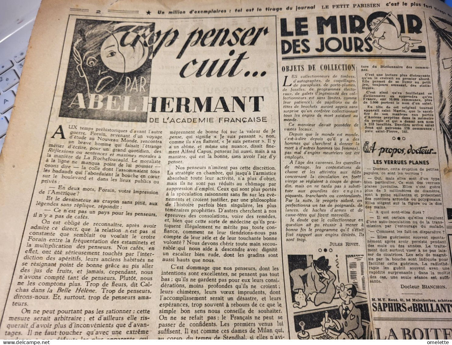 PRISE DE BELGRADE SERBES ANEANTIS /APPROVISIONNEMENT PARIS/ABEL HERMANT /COLETTE /CYCLISME ROSSI JULES - Le Petit Parisien