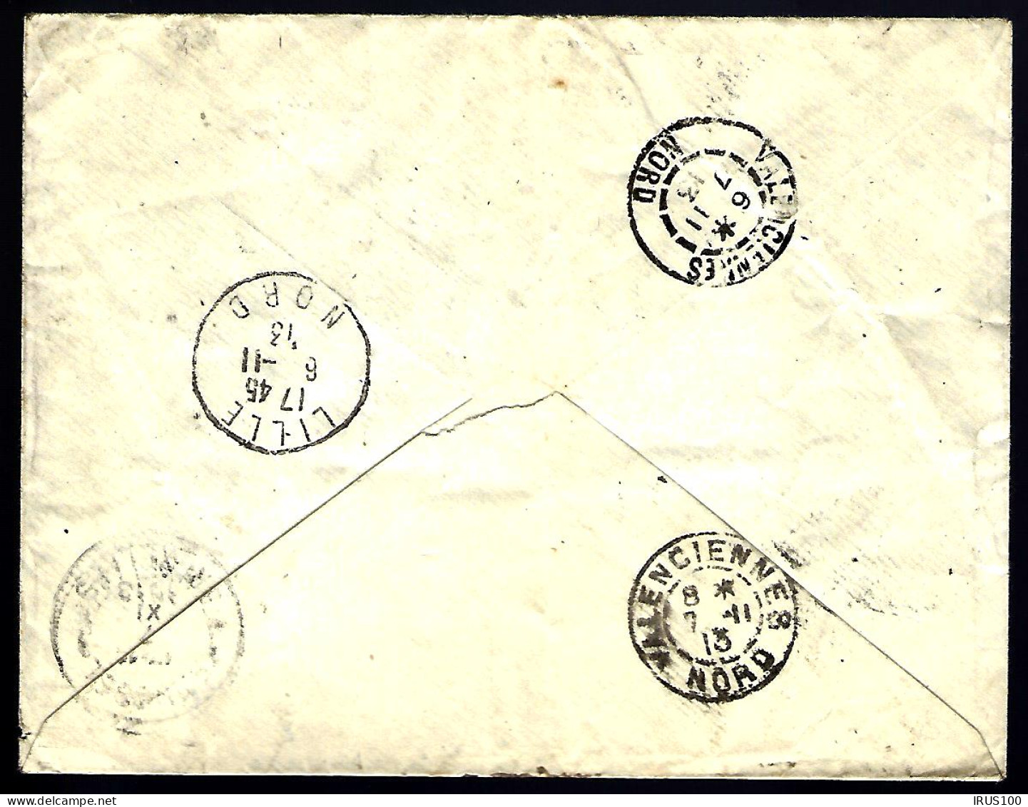 1913 - POSTÉ À PARIS - POUR LILLE PUIS BRUXELLES - TAXE 35 - Covers & Documents