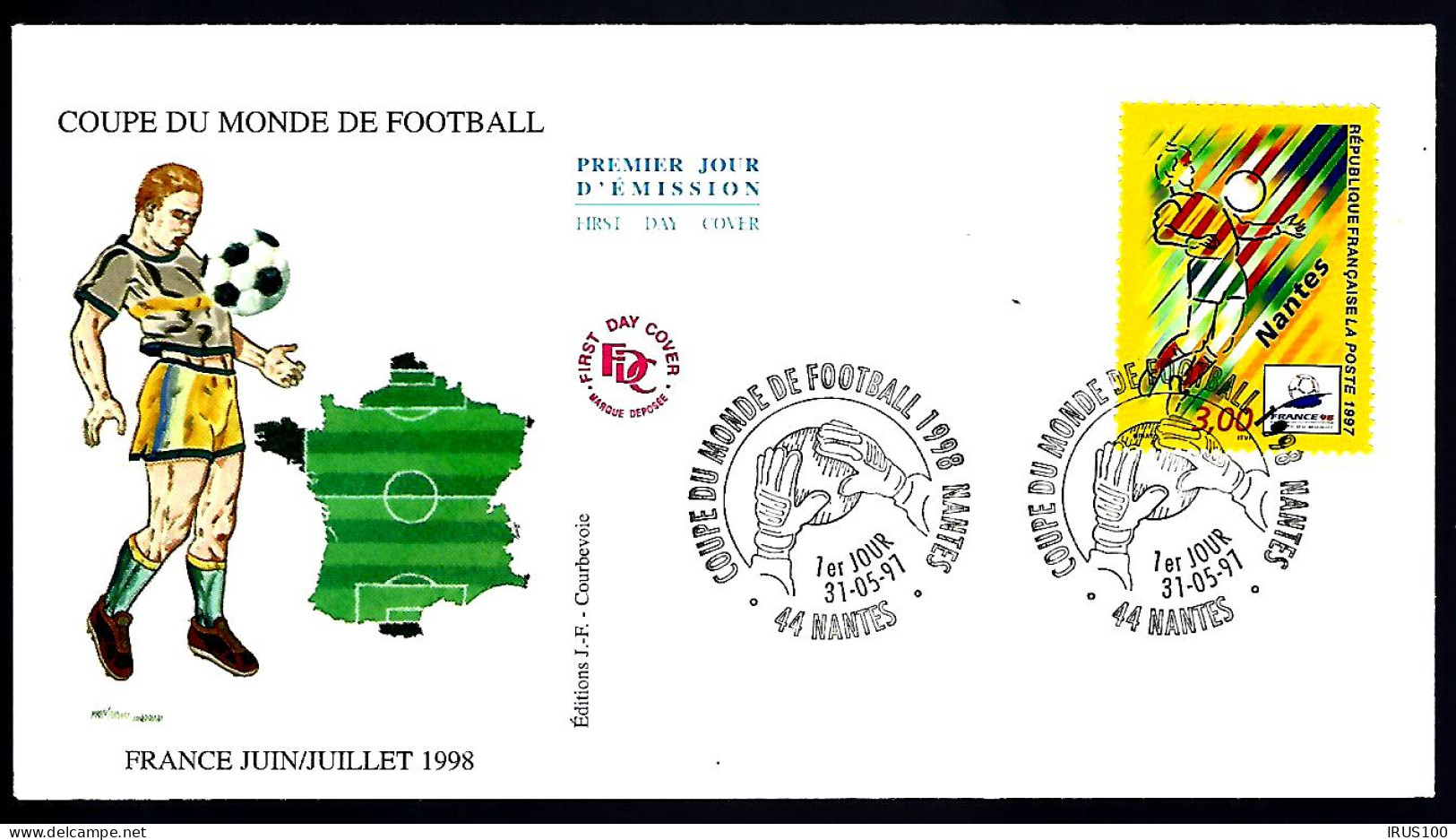 FRANCE 1998 - ANNONCE DE LA COUPE DU MONDE DE FOOTBALL EN 1997 (4 ENVELOPPES) - 1998 – Frankreich