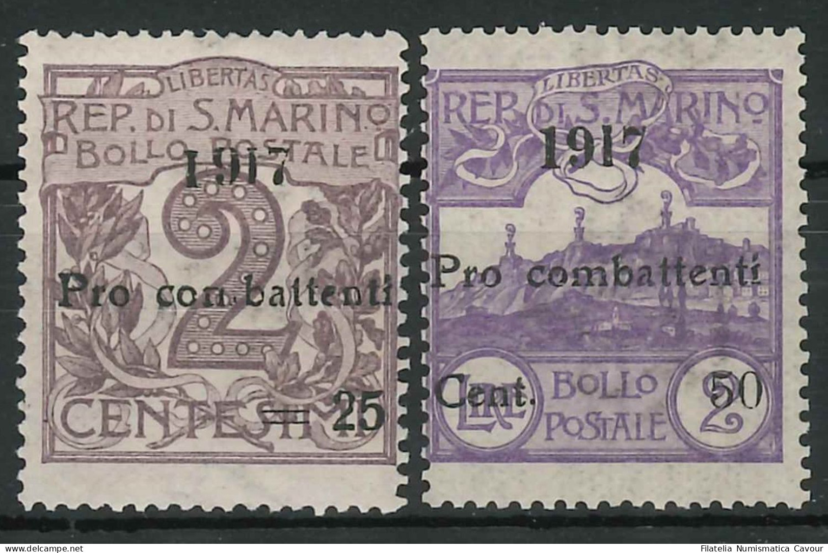 1917 - ** (Catalogo Sassone N.° 51/52 Euro 250,00) (1434) - Nuovi