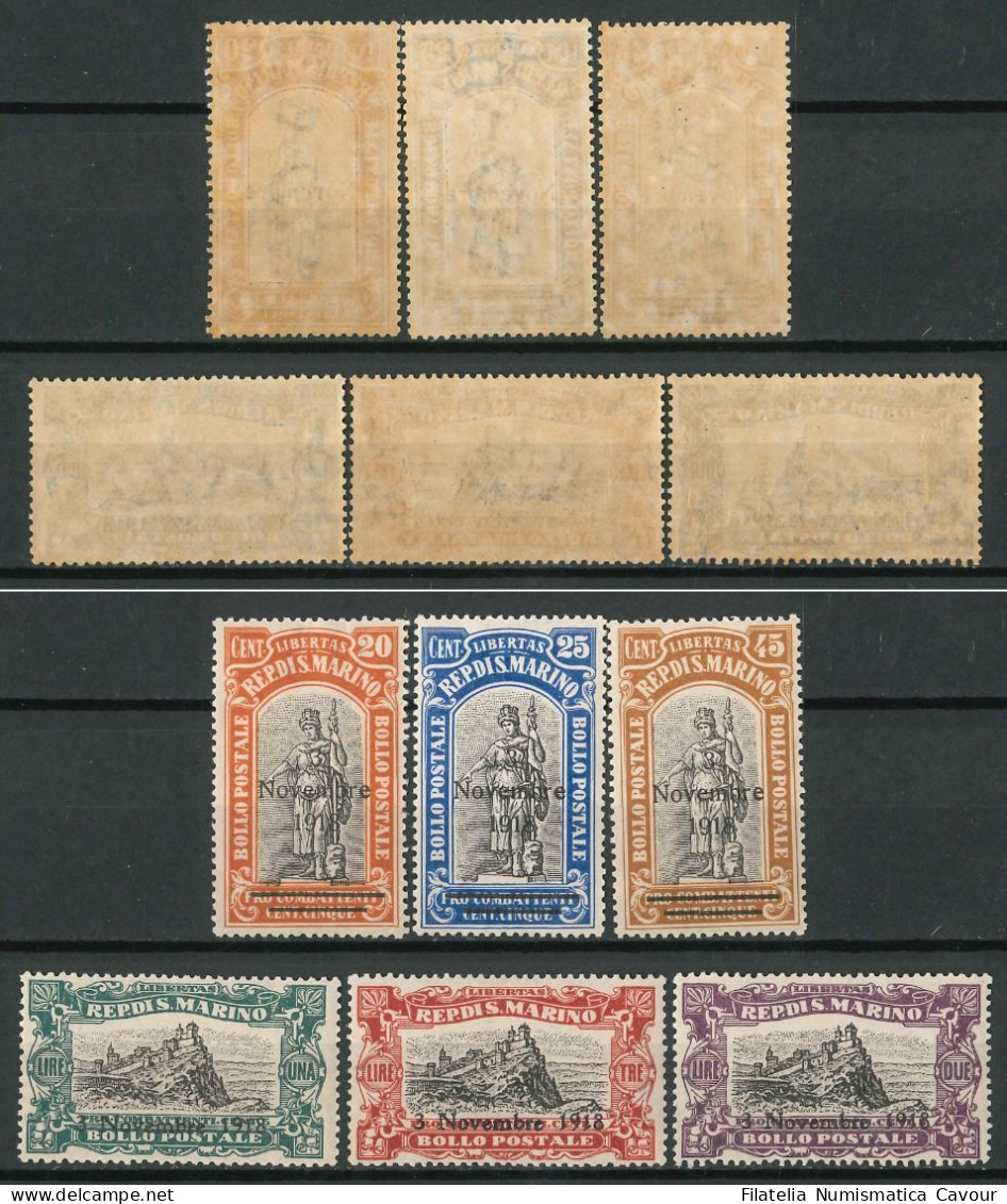 1918 - ** (Catalogo Sassone N.° 63/68 Euro 225,00) (1040) - Nuovi