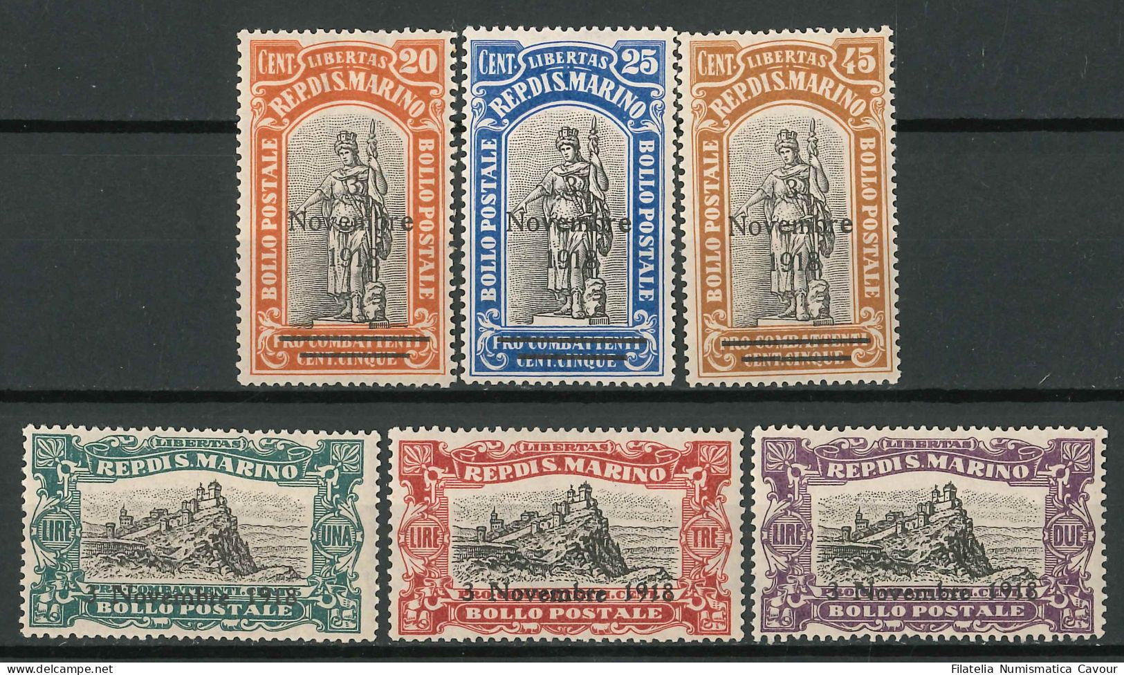 1918 - ** (Catalogo Sassone N.° 63/68 Euro 225,00) (1040) - Ungebraucht