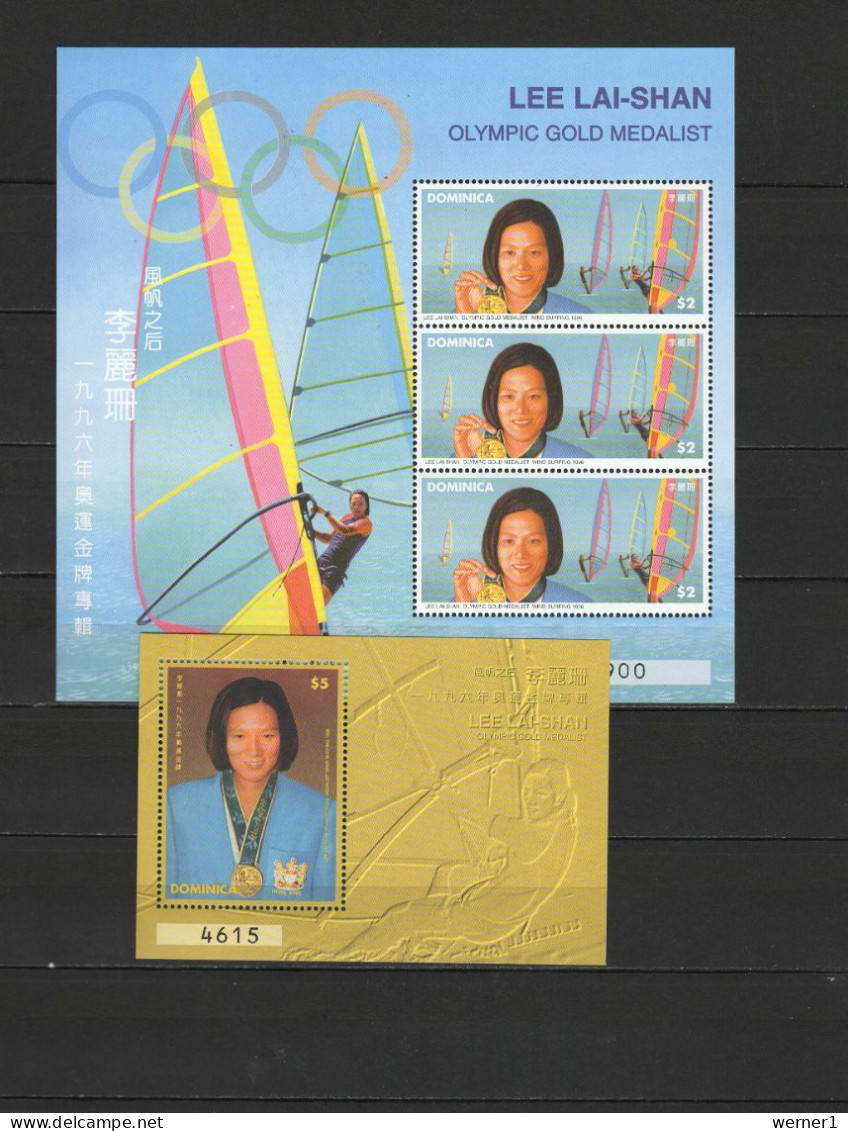 Dominica 1997 Olympic Games Atlanta, Windsurfing Sheetlet + S/s MNH - Estate 1996: Atlanta