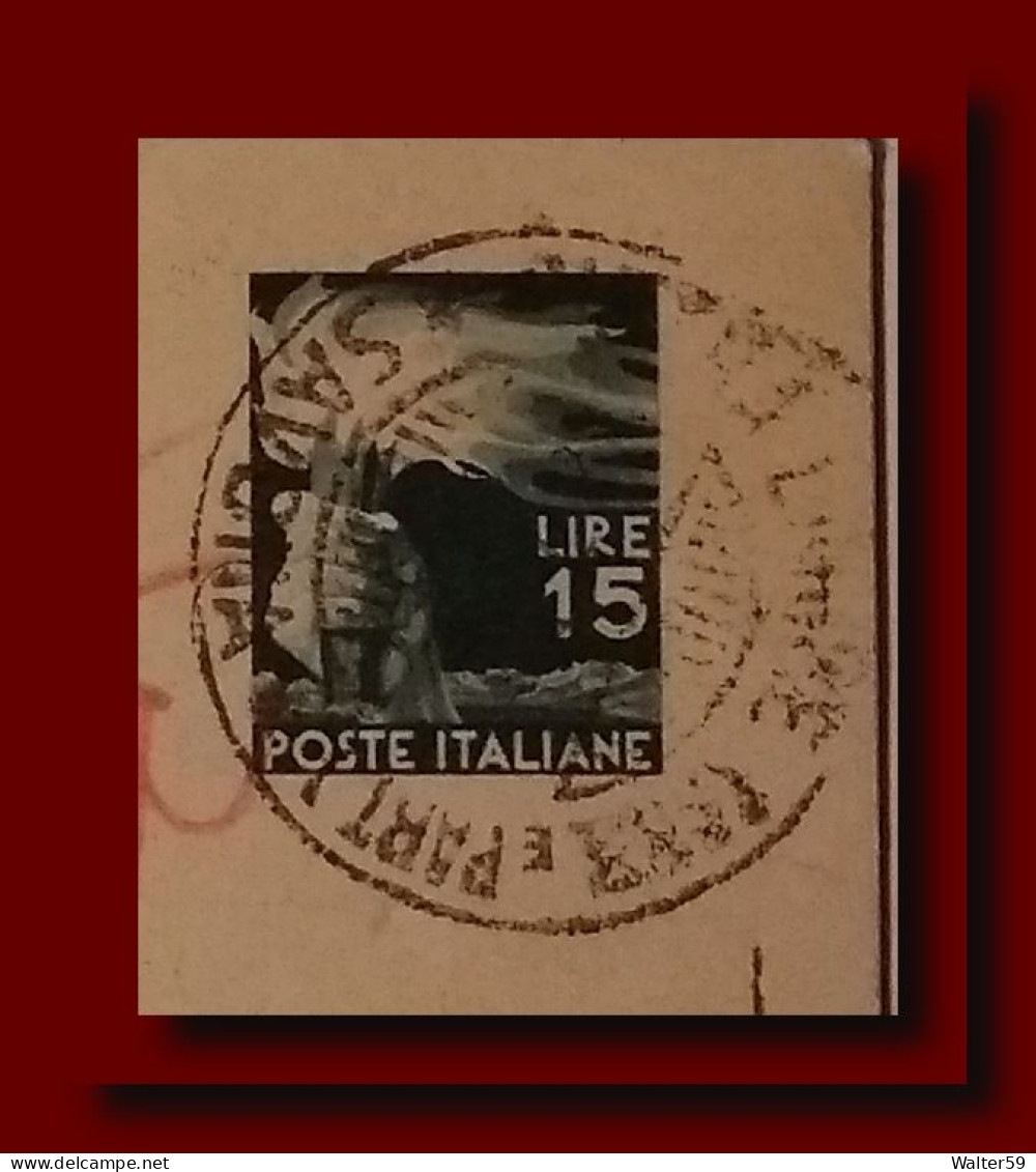 1950 ? Italia Intero Dem. £15 Vg Pietra Ligure X Torino 2scans - Stamped Stationery