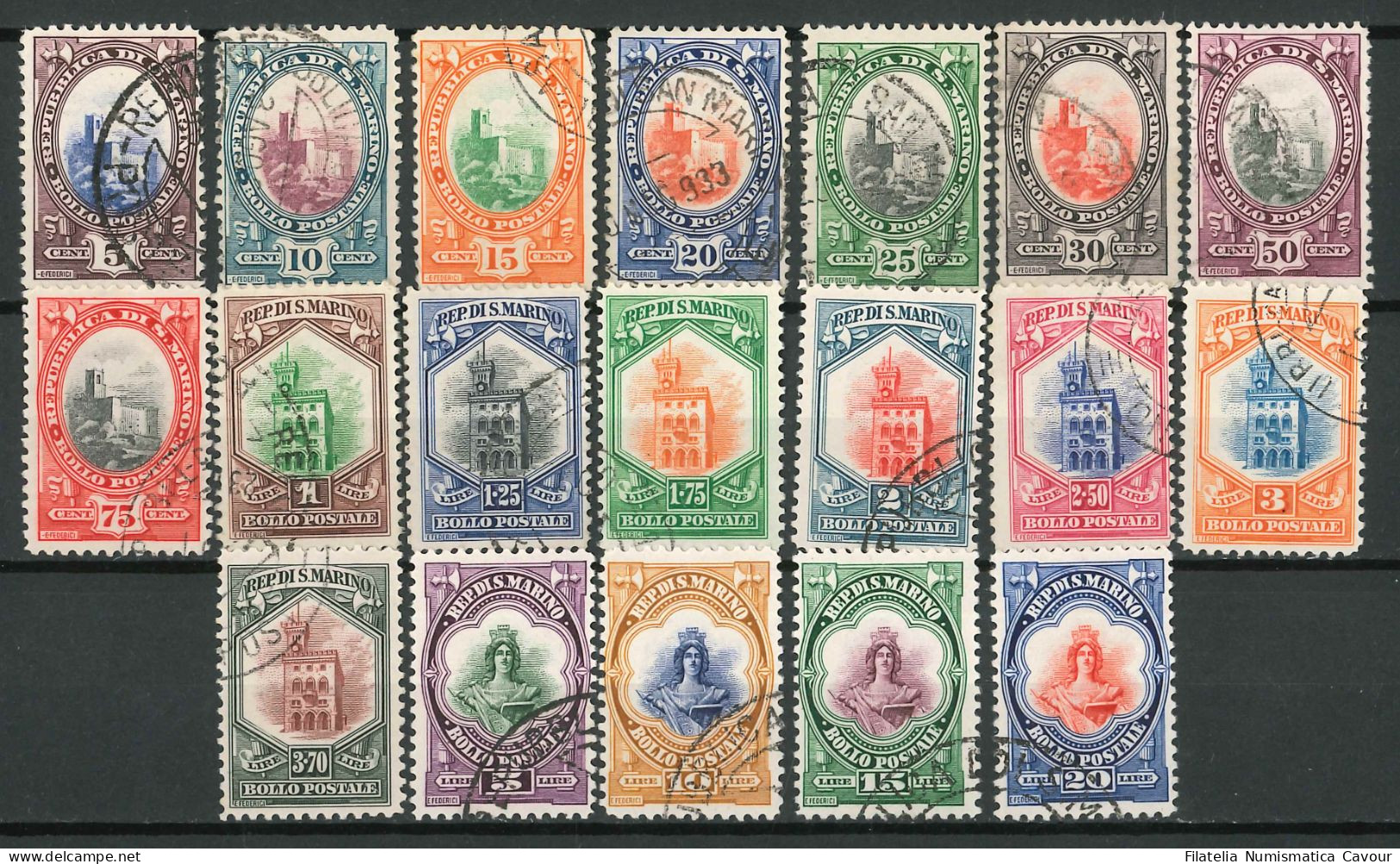 1929 - US (Catalogo Sassone N.° 141/158 Euro 600,00) (2049) - Oblitérés