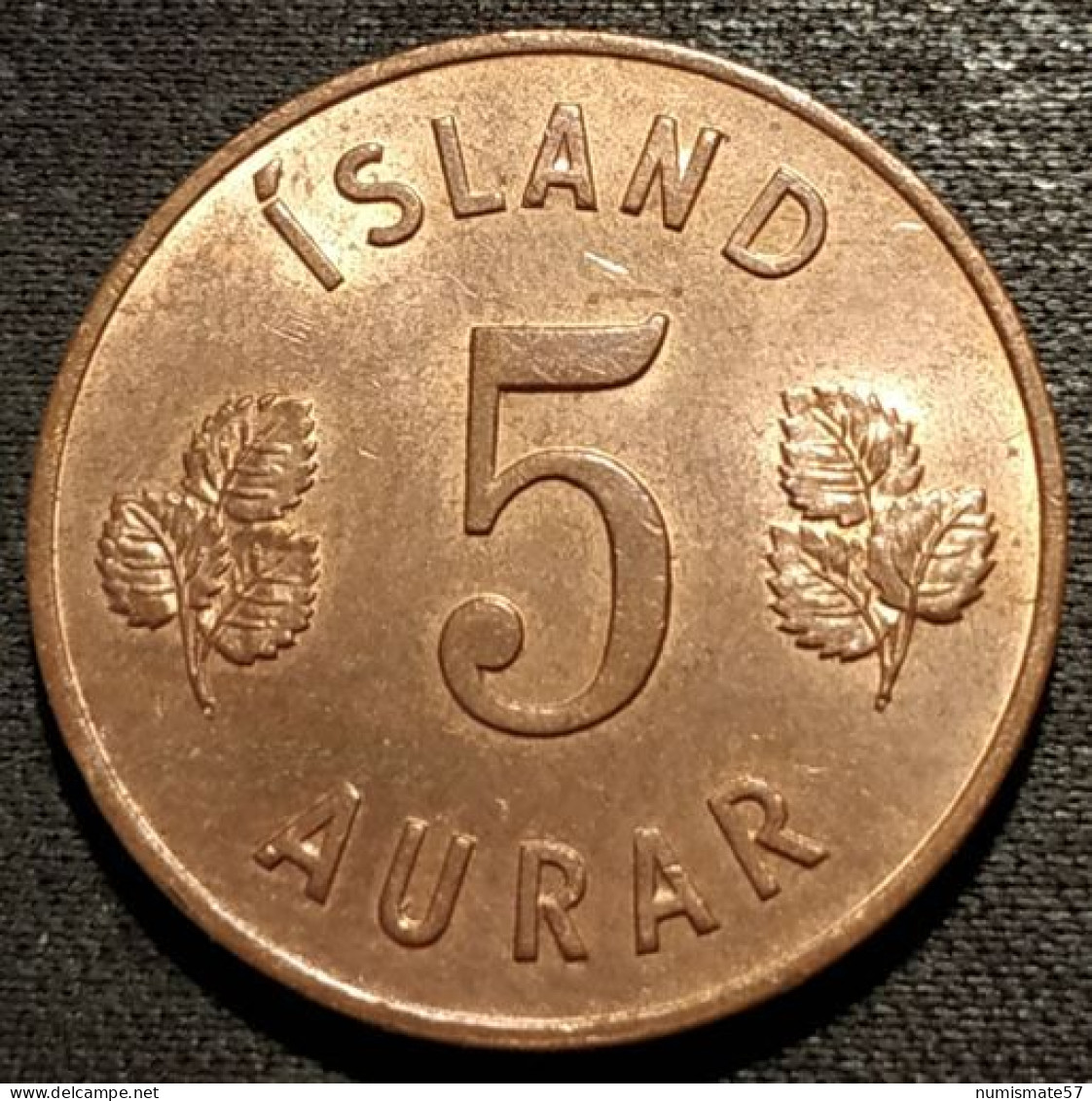 ISLANDE - ICELAND - 5 AURAR 1965 - KM 9 - ISLAND - IJsland