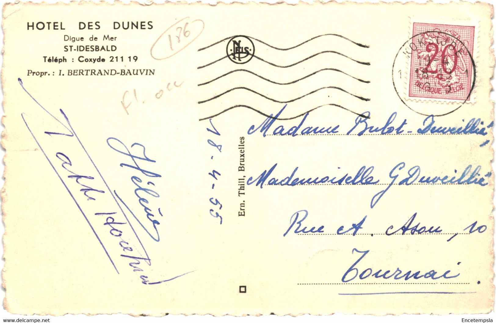 CPA-Carte Postale Belgique Saint Idesbald Hôtel Des Dunes 1955 VM52783 - Koksijde