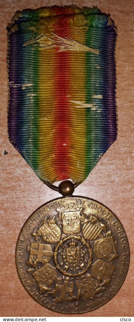 BELGIQUE 1914-1918 Médaille Interalliée De La Guerre 1914 - 1918 - Belgique