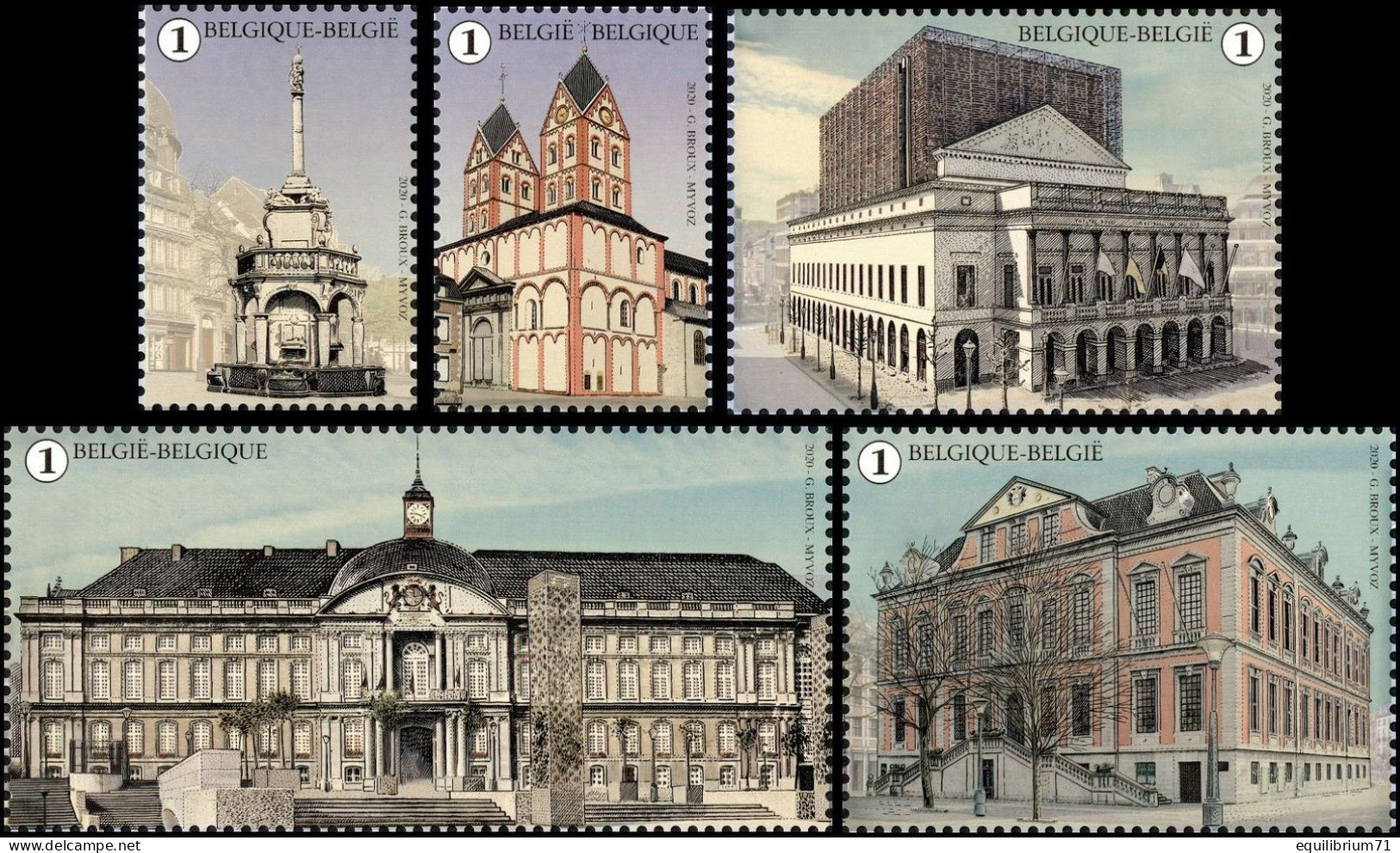 4926/30**(BL289) - Places De Liège / Pleinen Van Luik / Plätze Von Lüttich / Squares Of Liège - Monuments