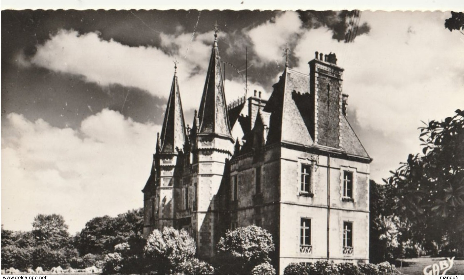 PLESTIN Les GREVES - CPSM ; Château Coat Carric - Plestin-les-Greves