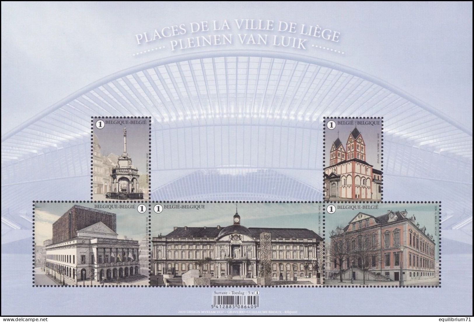 BL289**(4926/30) - Places De Liège / Pleinen Van Luik / Plätze Von Lüttich / Squares Of Liège - Autres & Non Classés