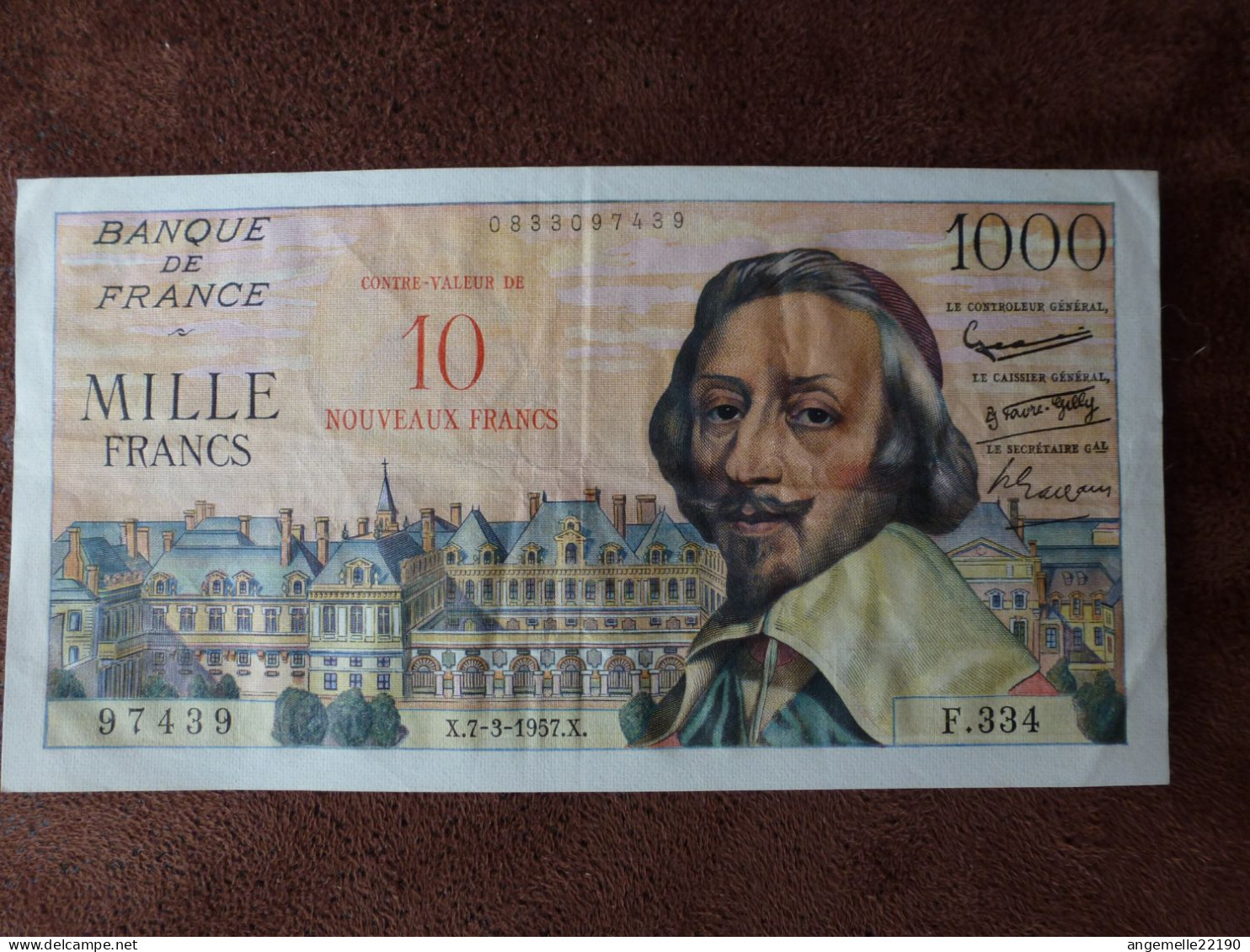 Billet De 10 NF/1000  RICHELIEU  DE 1957 / FAY 53/01 - 1955-1959 Sobrecargados (Nouveau Francs)