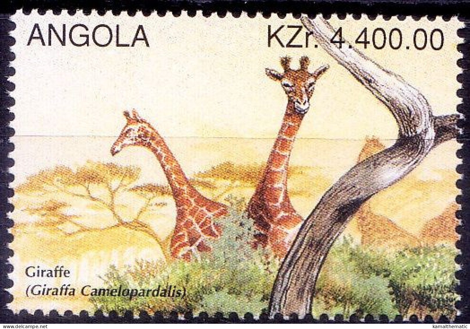 Angola 1996 MNH, Wild Animals, Giraffe - Giraffes