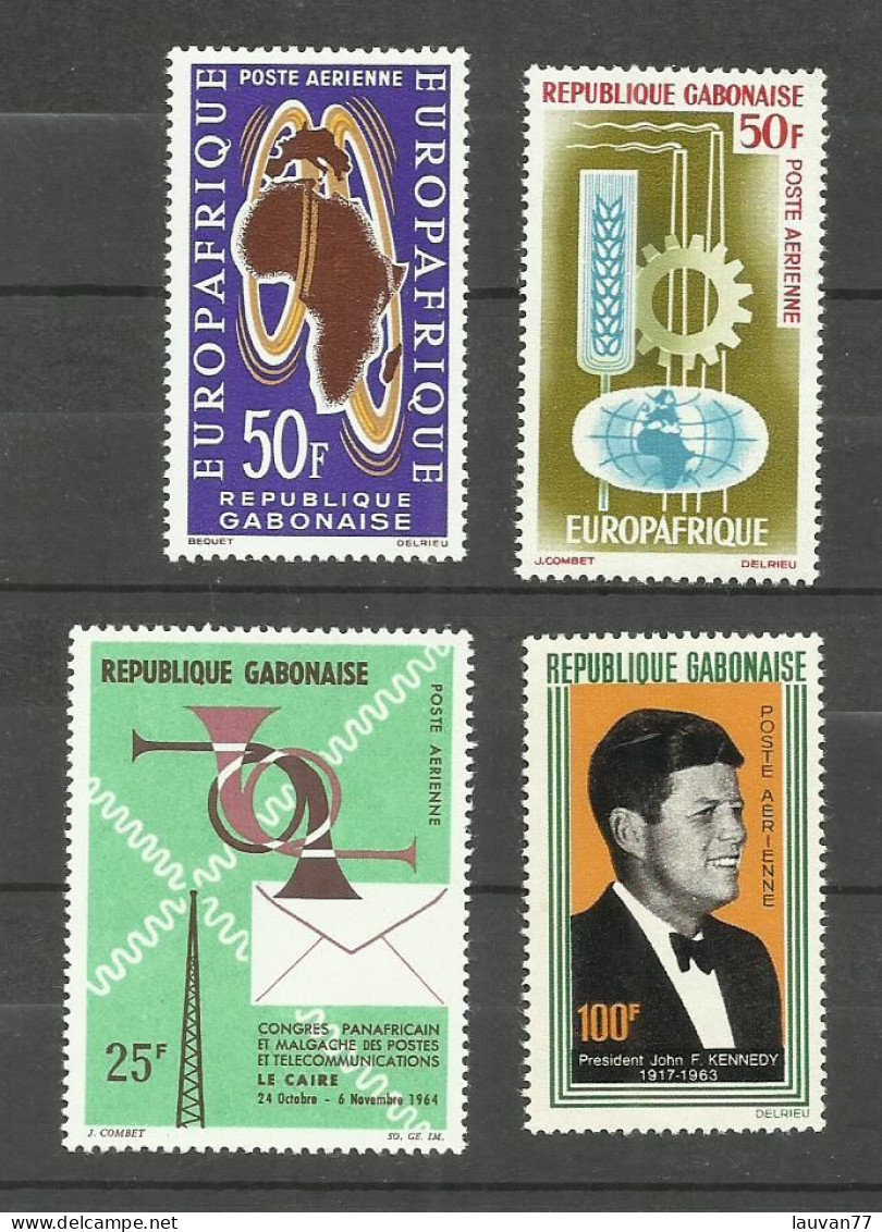 Gabon POSTE AERIENNE N°18, 23, 28, 29 Neufs** Cote 6€ - Gabun (1960-...)