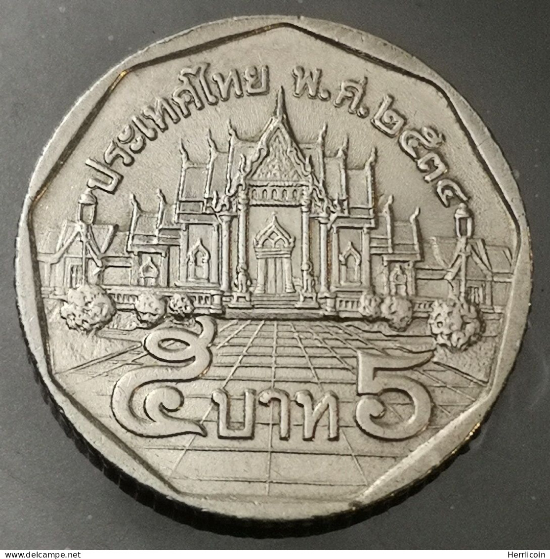 Monnaie Thaïlande - 2534 (1991)  พ.ศ.๒๕๓๔- 5 Baht Rama IX 3eme Effigie - Thaïlande