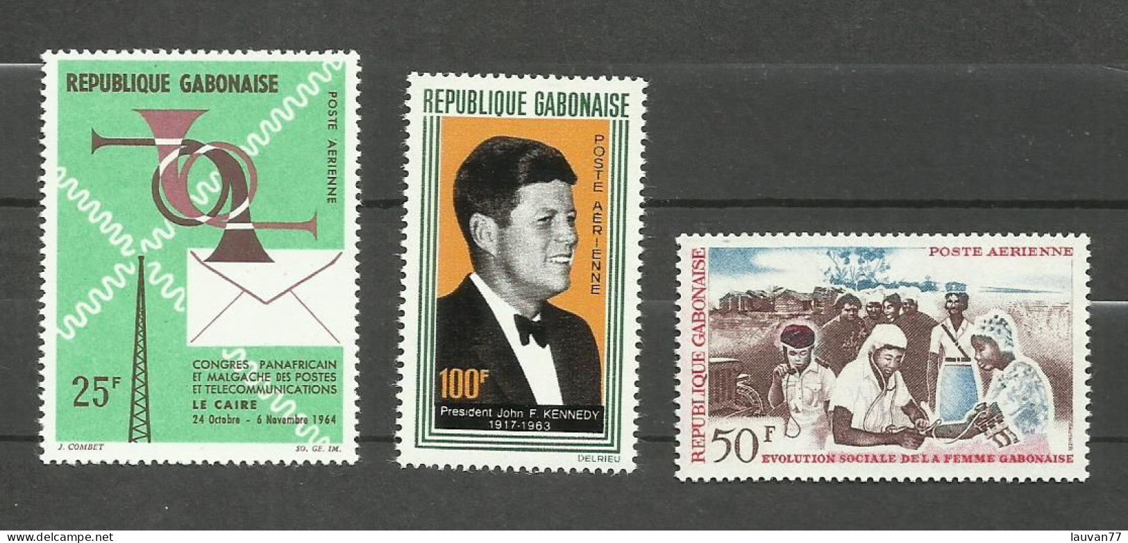 Gabon POSTE AERIENNE N°28 à 30 Neufs** Cote 4.15€ - Gabun (1960-...)