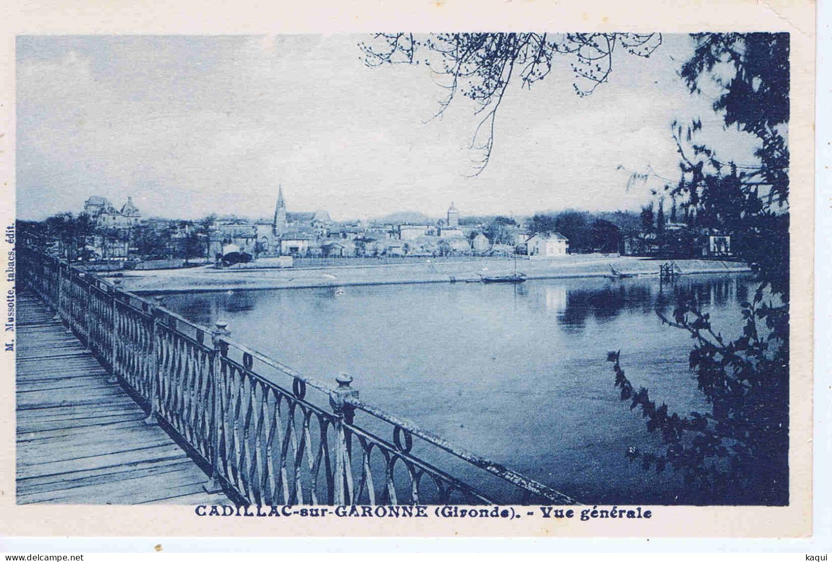 GIRONDE - CADILLAC-sur-GARONNE - Vue Générale - Cartes L. Chatagneau - M. Mussotte, Tabacs - Cadillac