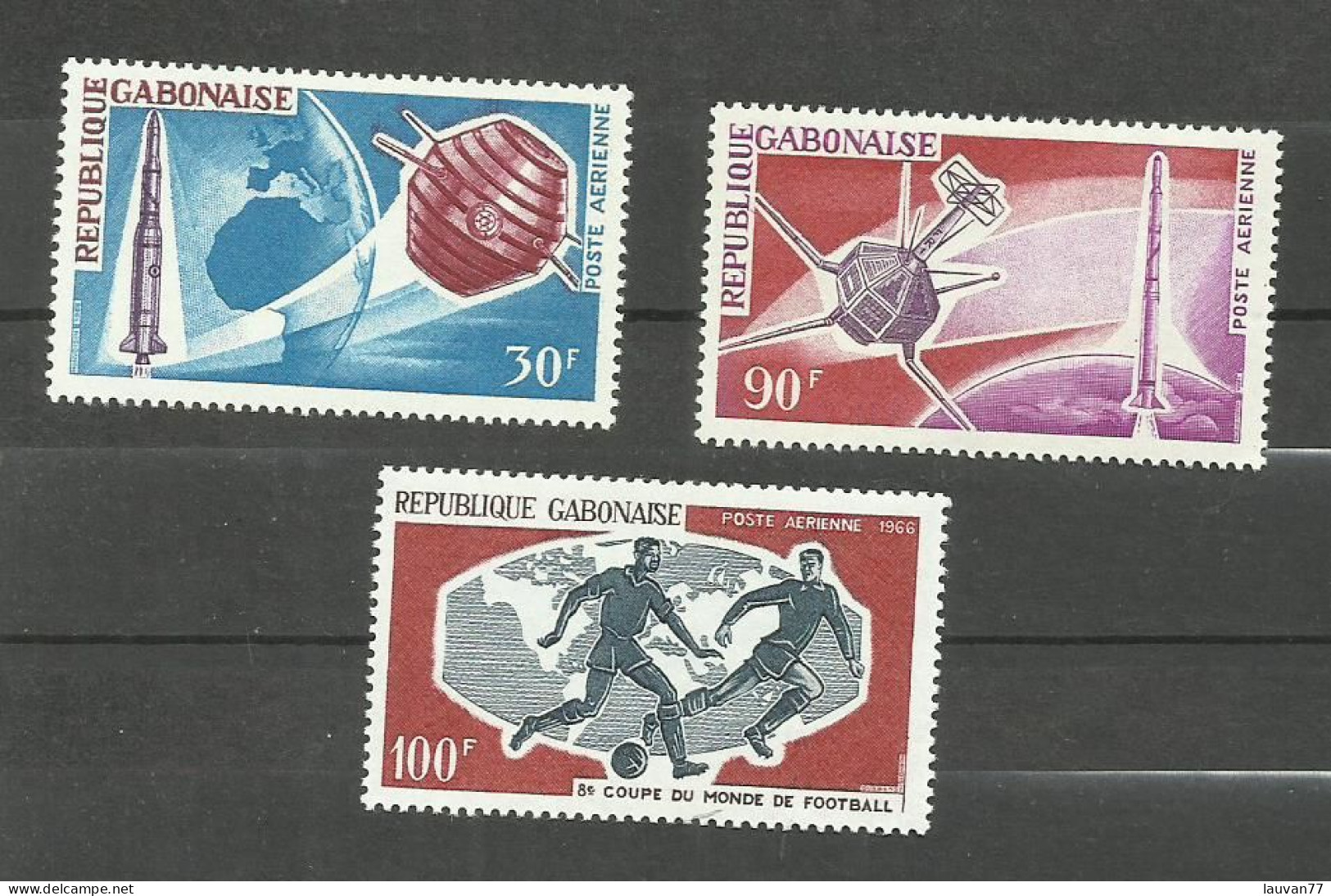 Gabon POSTE AERIENNE N°45 à 47 Neufs** Cote 5.30€ - Gabun (1960-...)