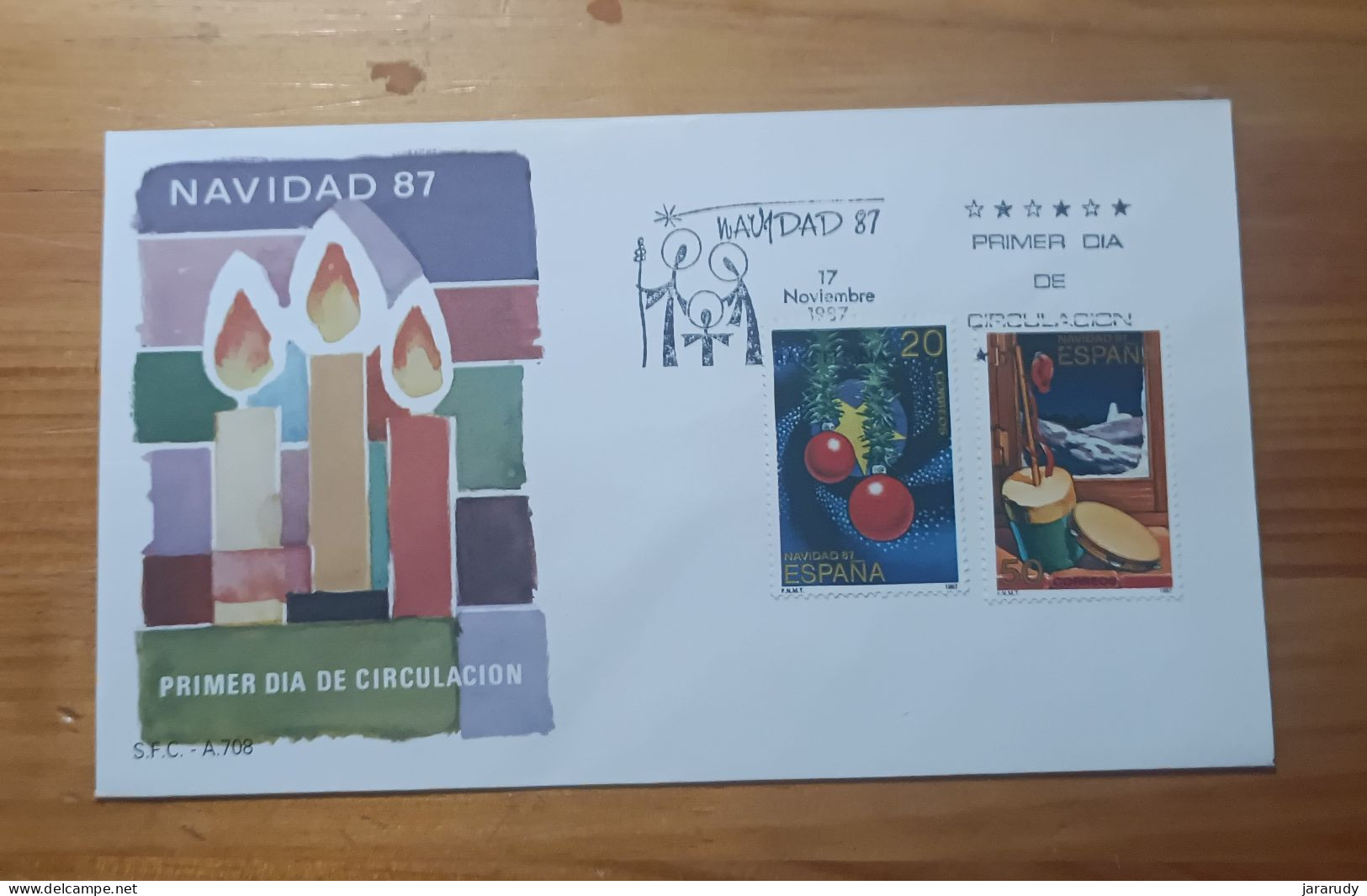 ESPAÑA NAVIDAD 1987 FDC/SPD MNH - FDC