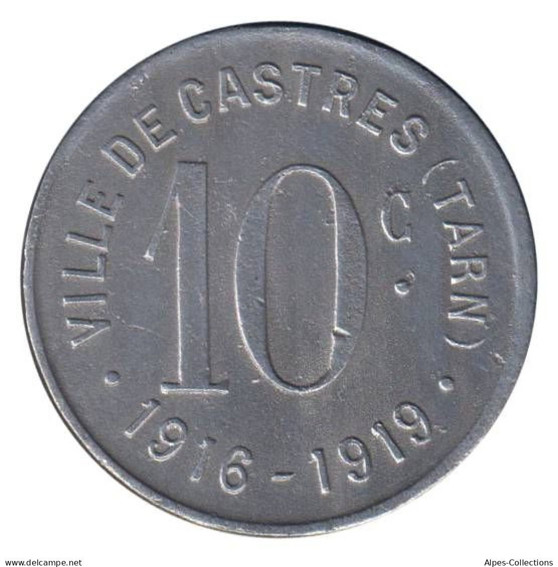 CASTRES - 01.01 - Monnaie De Nécessité - 5 Centimes 1916-1919 - Monetary / Of Necessity