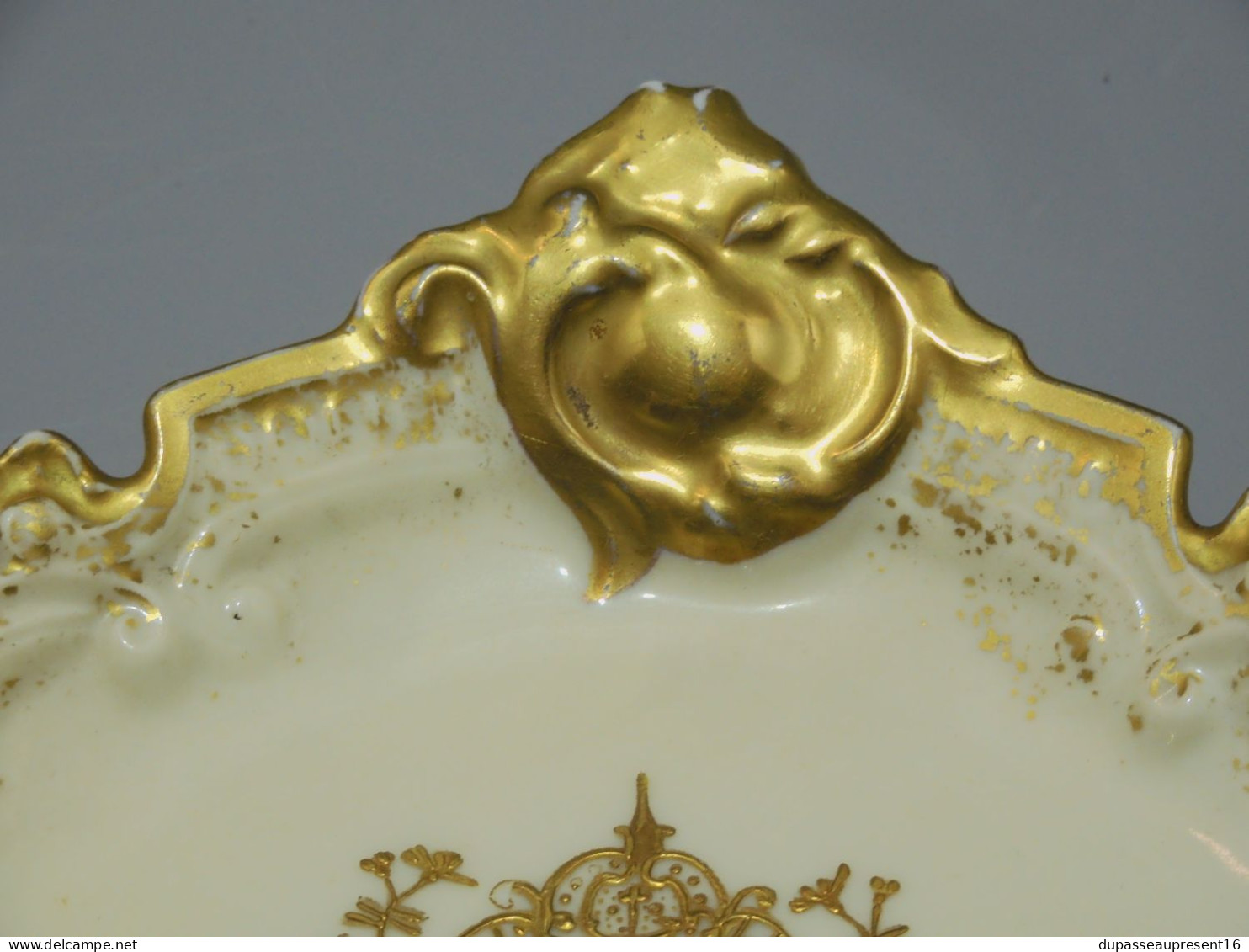 - COUPELLE VIDE POCHE PORCELAINE LIMOGES décor CREIL & MONTEREAU ANGELOTS  E