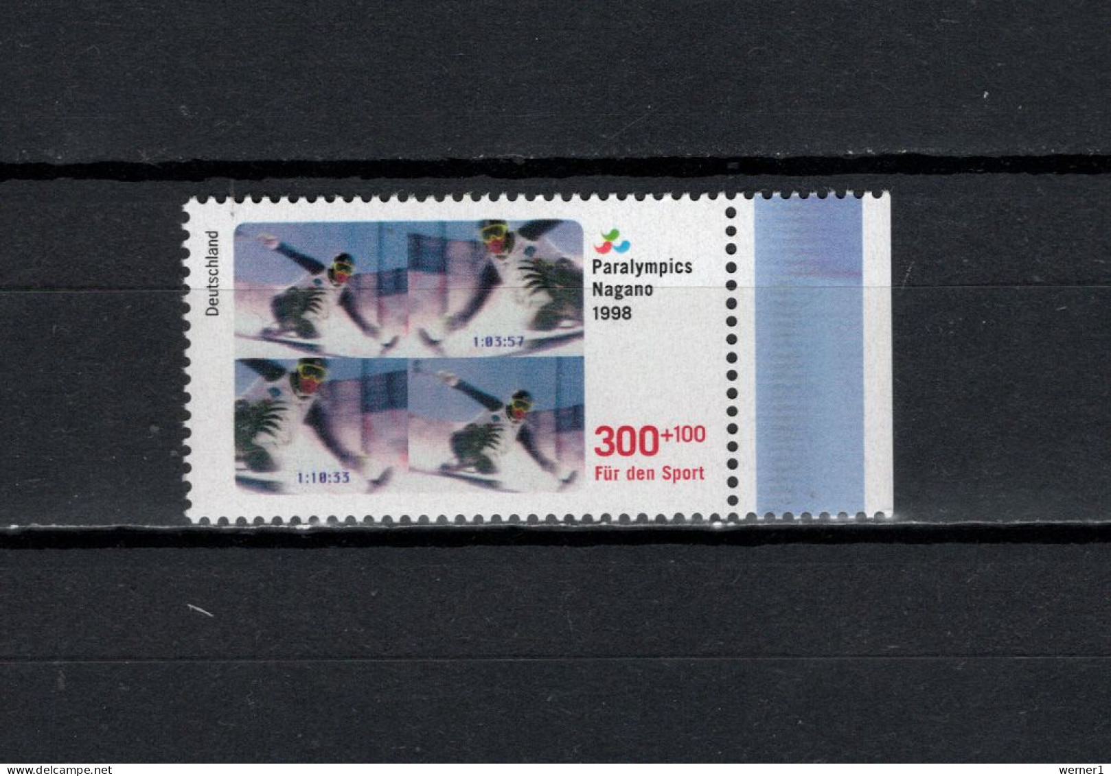 Germany 1998 Olympic Games Nagano, Paralympics Stamp MNH - Invierno 1998: Nagano