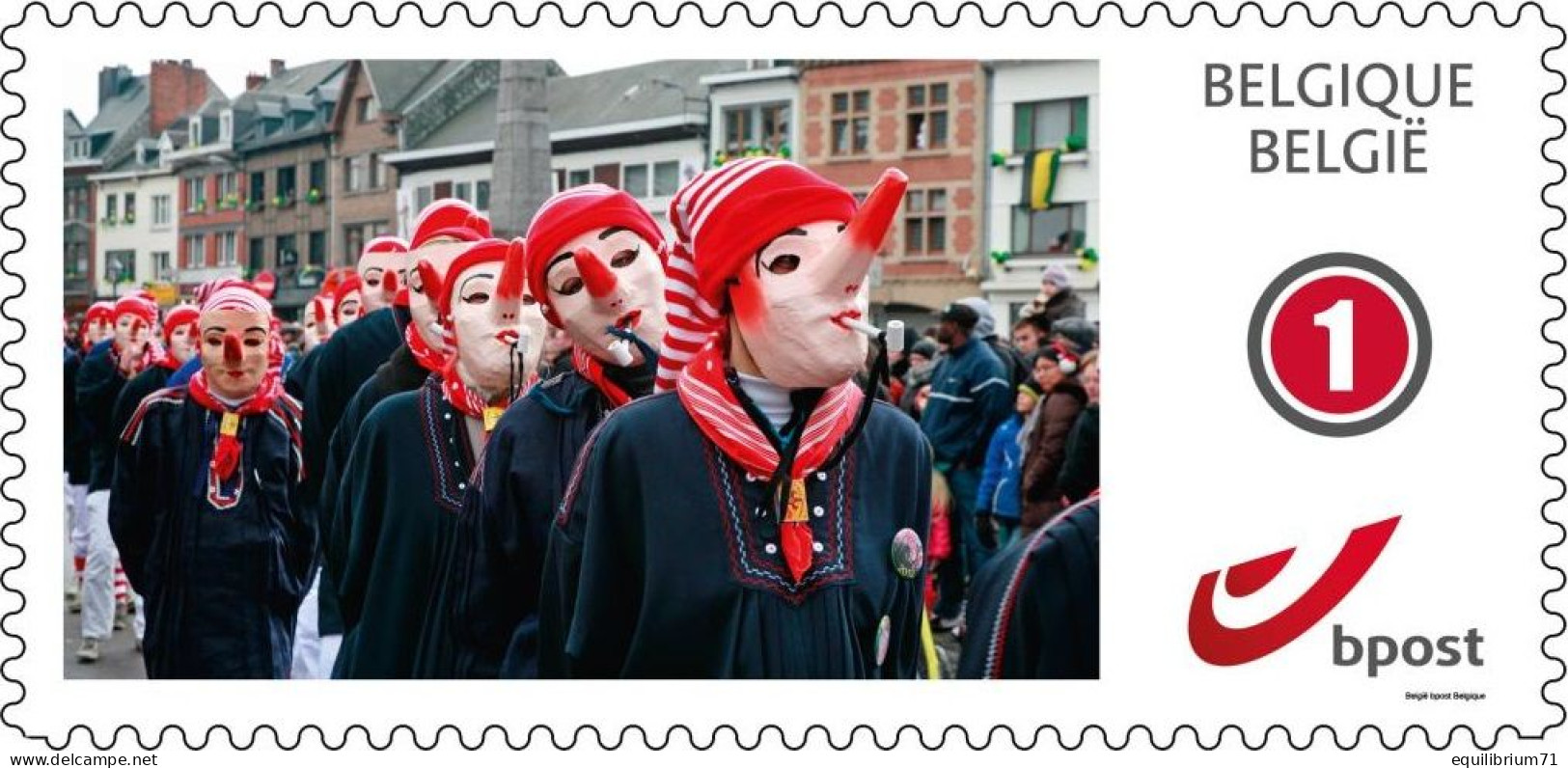 DUOSTAMP** / MYSTAMP** - La Belgique En Fête / Belgie Viert Feest - SPECIAL EDITION - Autocollant / Zelfklevend - Carnevale