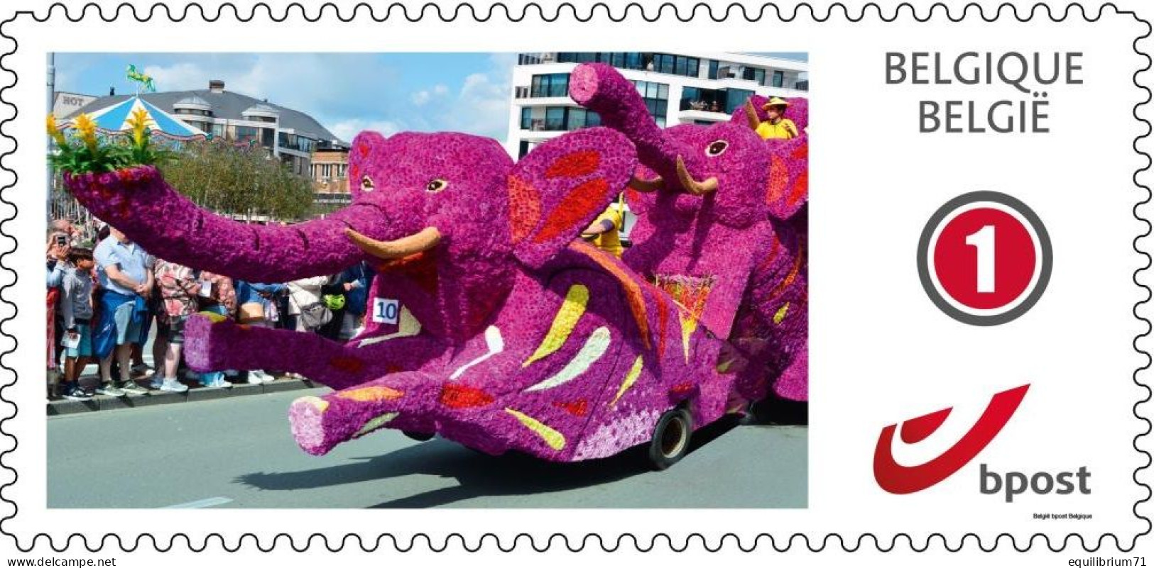 DUOSTAMP** / MYSTAMP** - La Belgique En Fête / Belgie Viert Feest - SPECIAL EDITION - Autocollant / Zelfklevend - Carnival