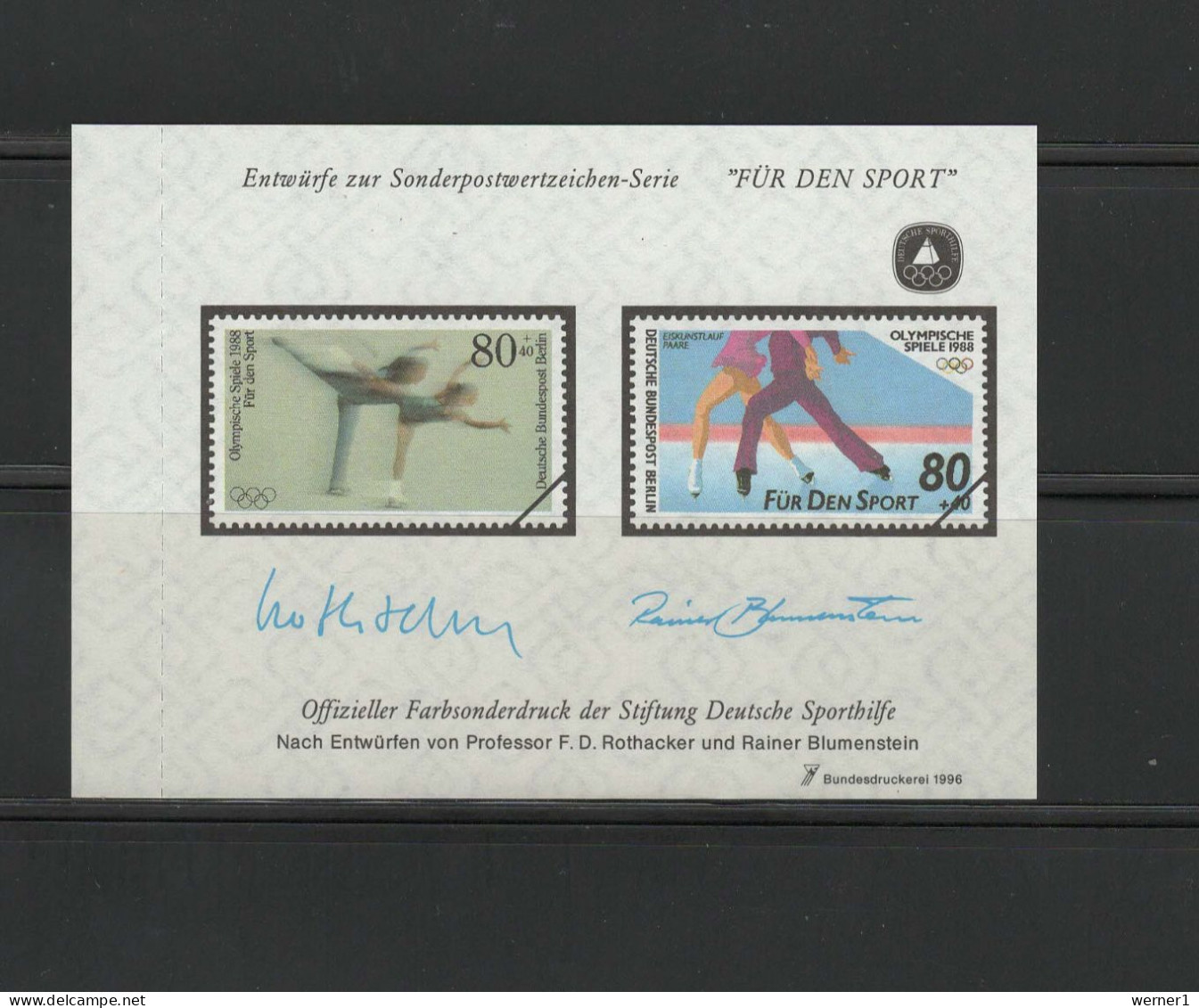 Germany 1996 Olympic Games (Calgary 1988) Vignette MNH - Sonstige & Ohne Zuordnung